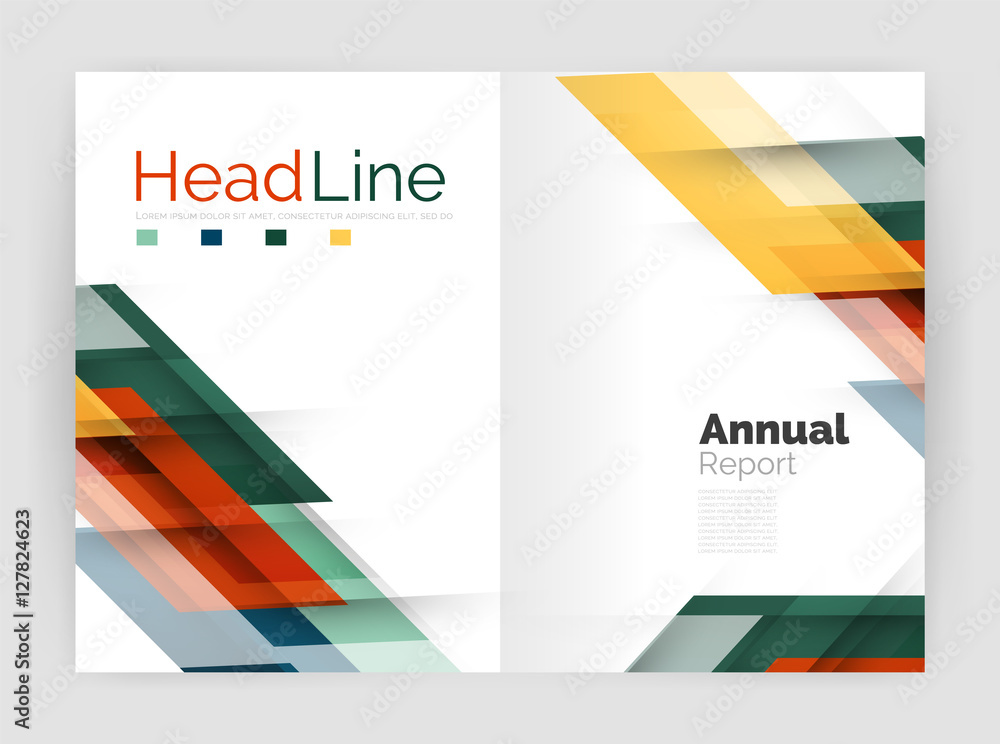Modern line design, motion concept. Business annual report brochure templates Modern line design, motion concept. Business annual report brochure templates