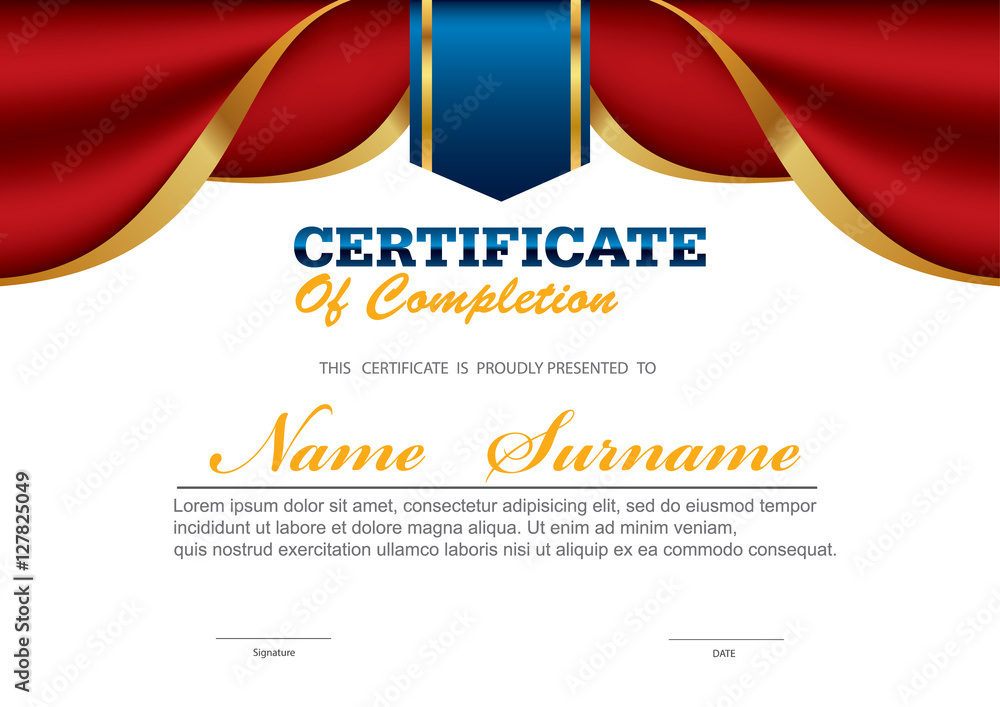 horizontal certificate template, diploma, vector horizontal certificate template, diploma, vector