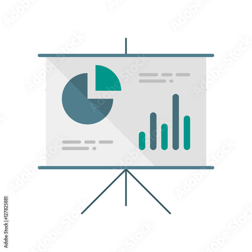 Presentation. Schedule. Diagram. Vector icon.