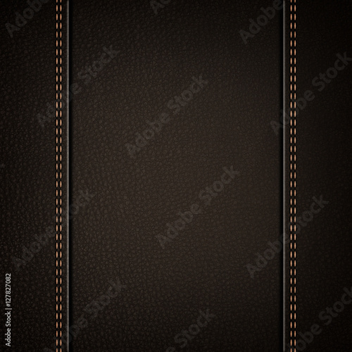 Wallpaper Mural Texture of brown leather background with stitched seam, close-up. Texture for design. Torontodigital.ca