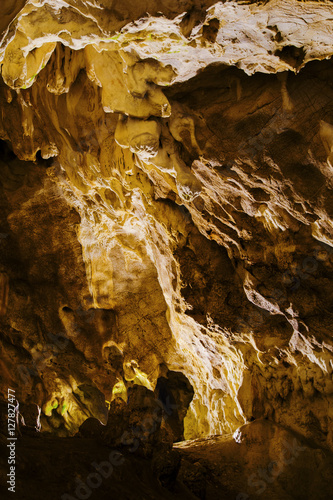 Beautiful rock formations inside the cave