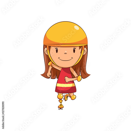 Girl roller skating