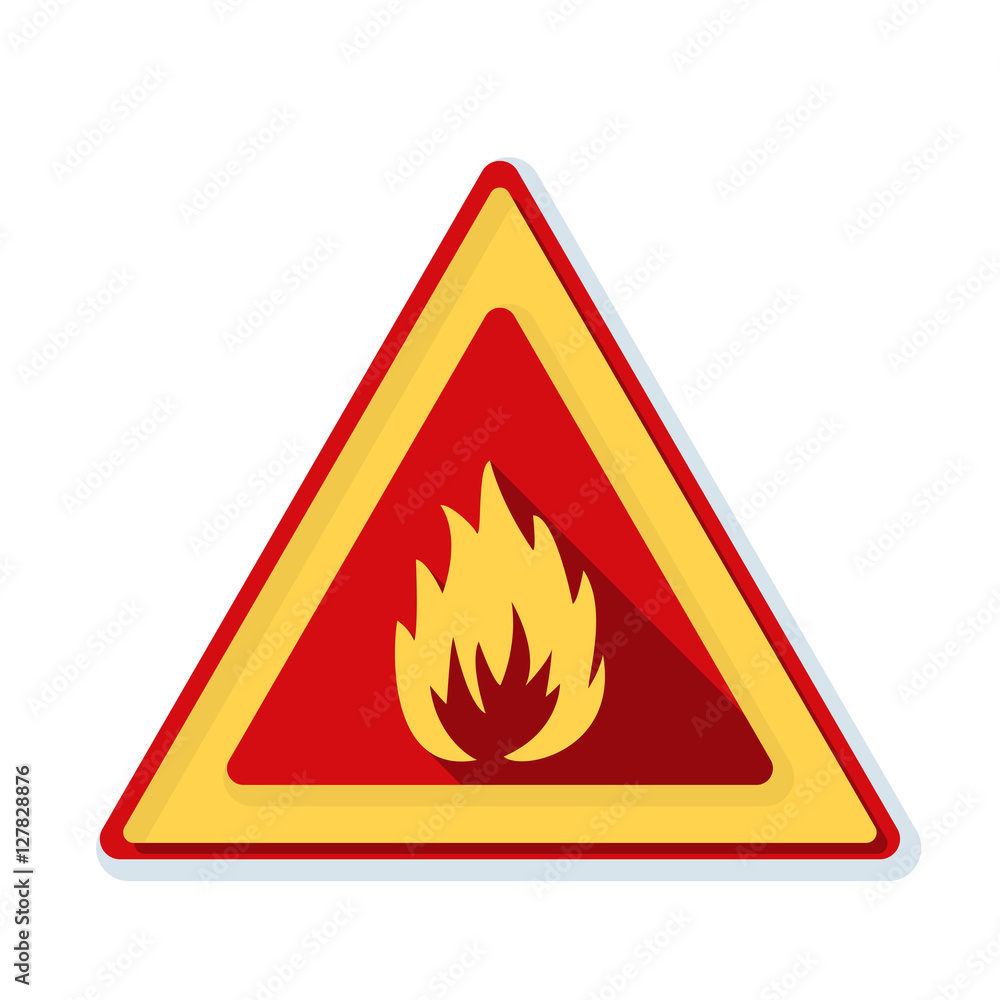 Flammable danger sign Flammable danger sign