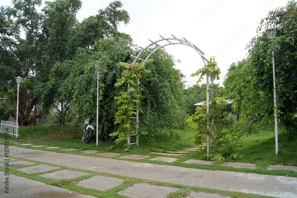 Naklejka premium arch in botanical garden