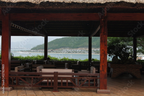 cafe overlooking the sea