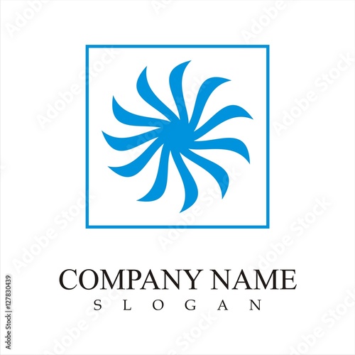abstract flower logo