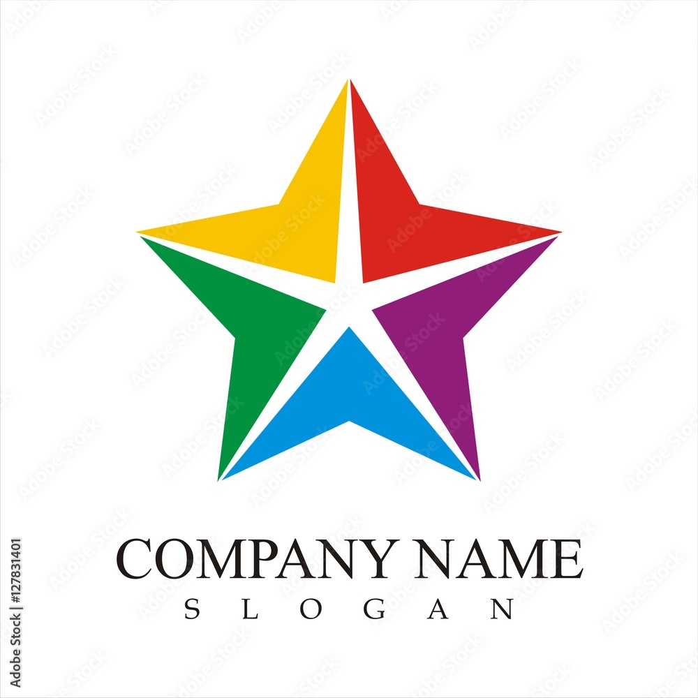 abstract star logo template abstract star logo template