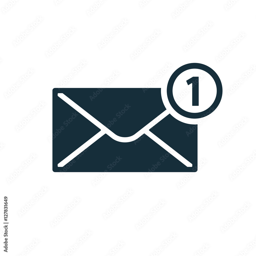 new message, notification icon on white background new message, notification icon on white background