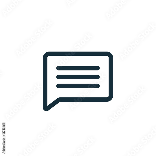 thin line chat  speech  comment  chatting icon on white backgrou