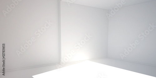 white room background 3d rendering illustration