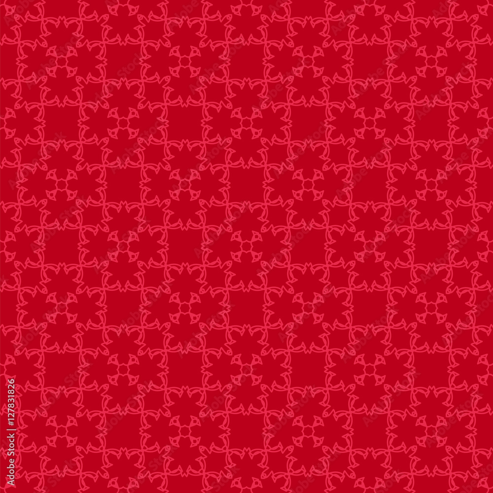 Red Ornamental Seamless Line Pattern. Endless Texture. Oriental Geometric Ornament Red Ornamental Seamless Line Pattern. Endless Texture. Oriental Geometric Ornament