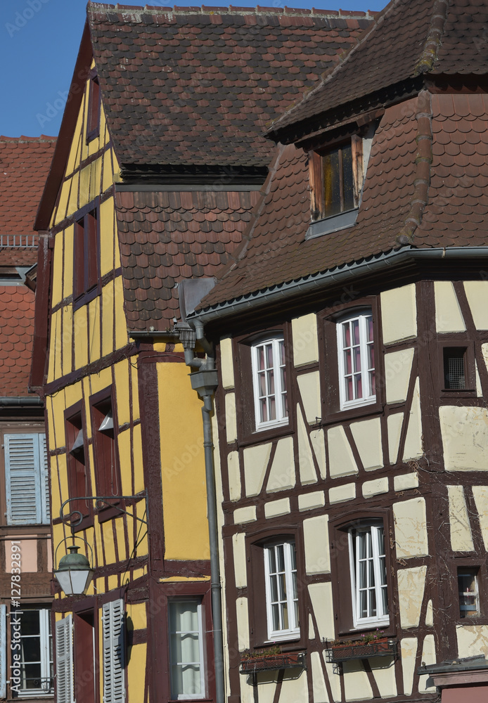 Colorful traditional french houses in Petite Venise, Colmar Colorful traditional french houses in Petite Venise, Colmar