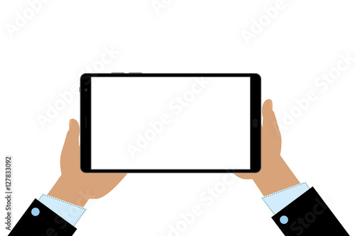 Vorlage: Person mit Tablet