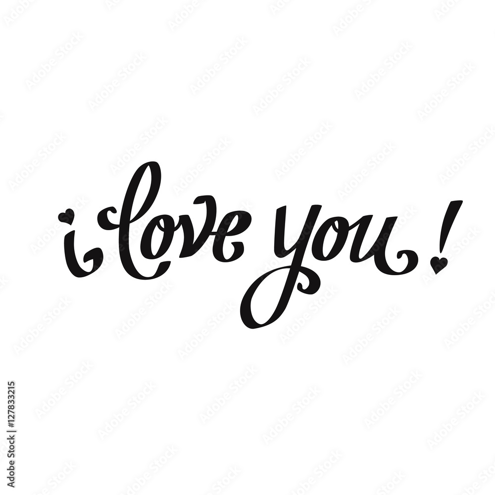I LOVE YOU hand lettering I LOVE YOU hand lettering