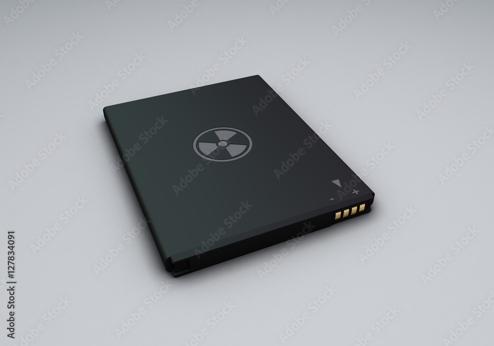 3d rendering nuclear atomic battery 3d rendering nuclear atomic battery