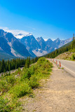 Rocky Mountains. Mountain Road in Alberta, Canada.