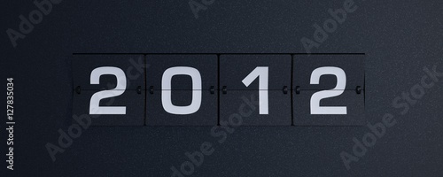 Obraz na płótnie 3d rendering flip board year 2012