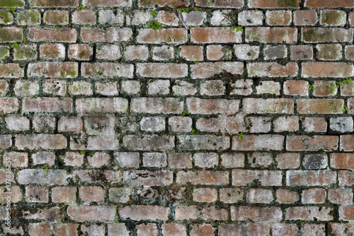 Grungy brick wall  Yangon  Myanmar
