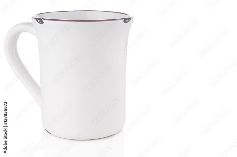 Empty mug isolated on white background Empty mug isolated on white background