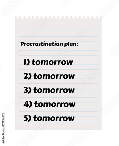 paper with To Do list and procrastination