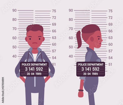 Mugshot of a young black woman