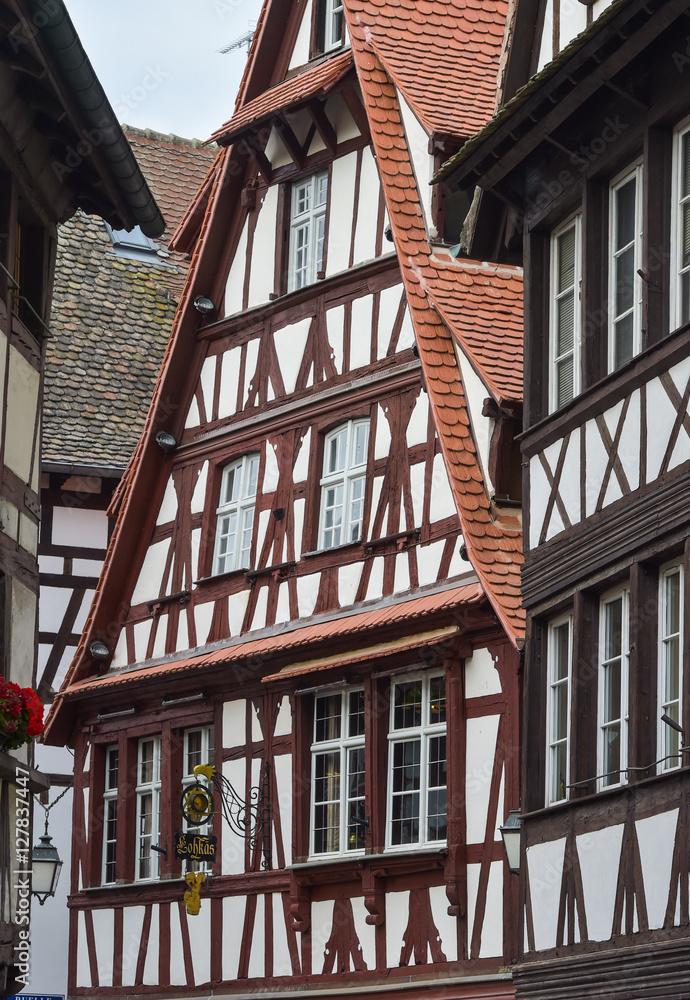 Strasbourg, part of nice house in Petite France area.