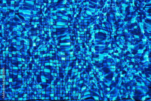 Blue swimming pool tile background