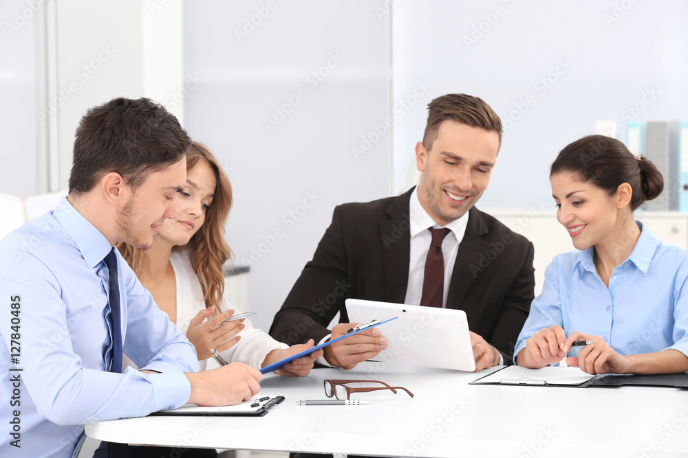 Group of business people working at office Group of business people working at office