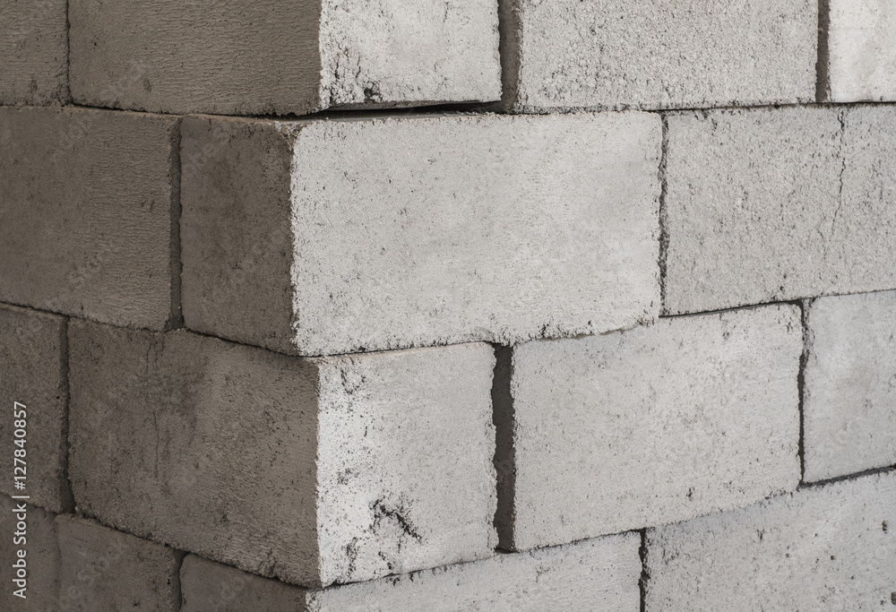Obraz premium Gray concrete construction block