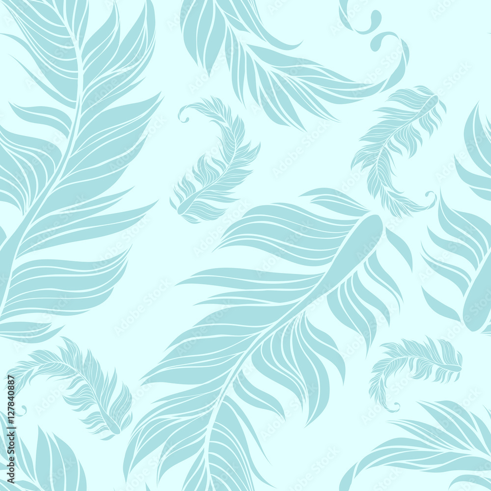 Seamless feather pattern. Seamless feather pattern.