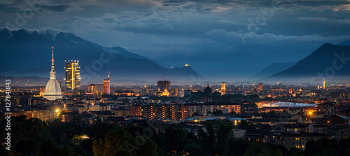 Turin (Torino) high definition panorama with all the city skylin