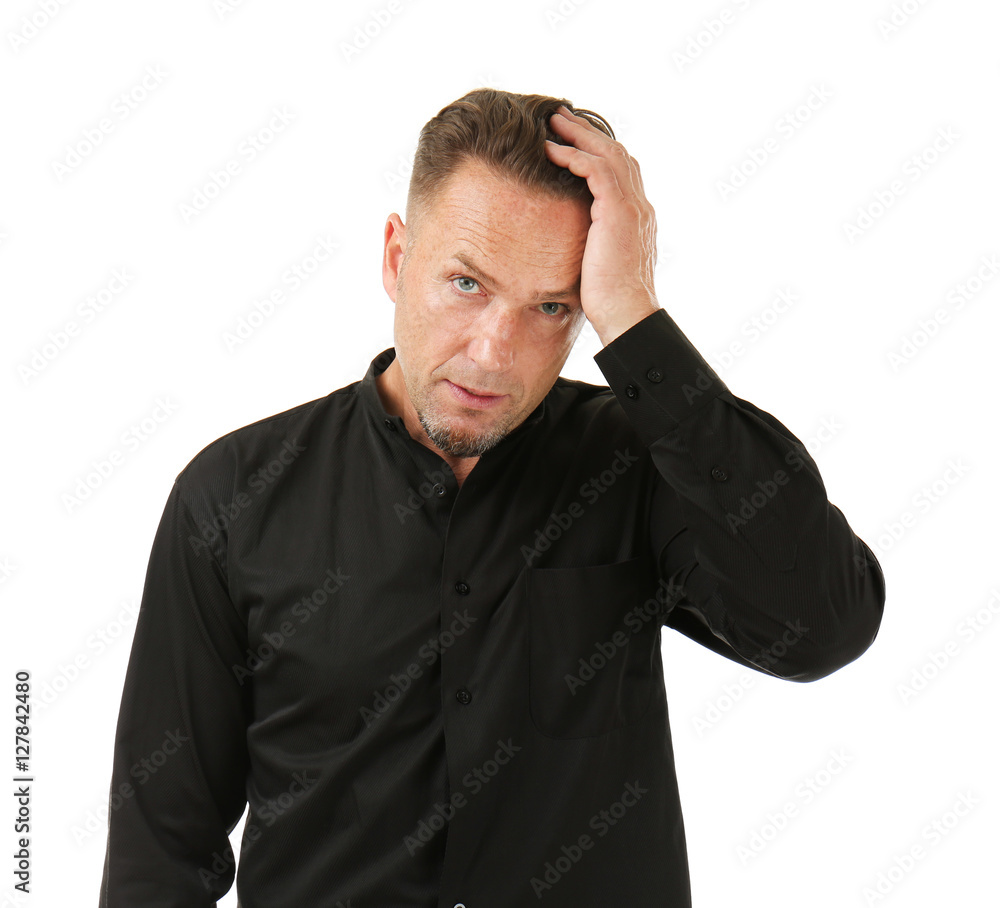 Handsome man on white background Handsome man on white background