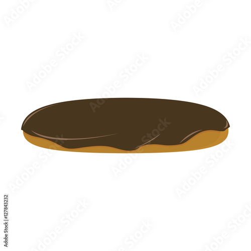 Eclair with chocolate frosting