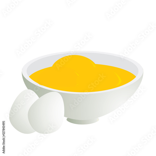 Bowl of egg yolks with eggs