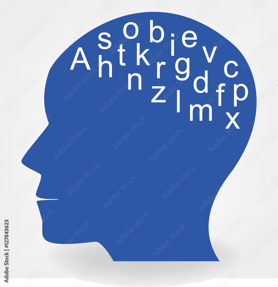 head and letters head and letters