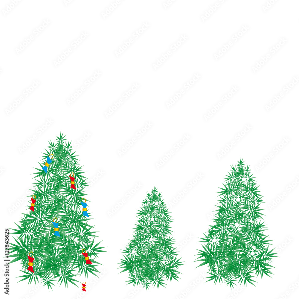 Christmas tree, holiday card