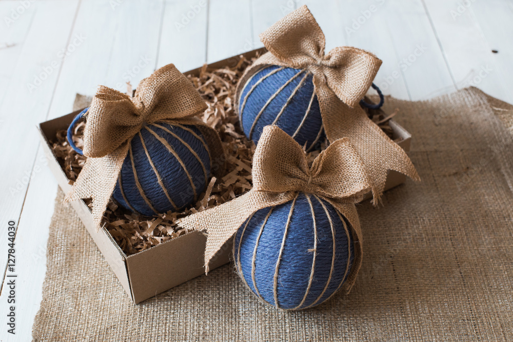 Fototapeta premium Christmas balls. Merry Christmas and Happy New Year.