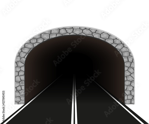 automobile tunnel vector illustration