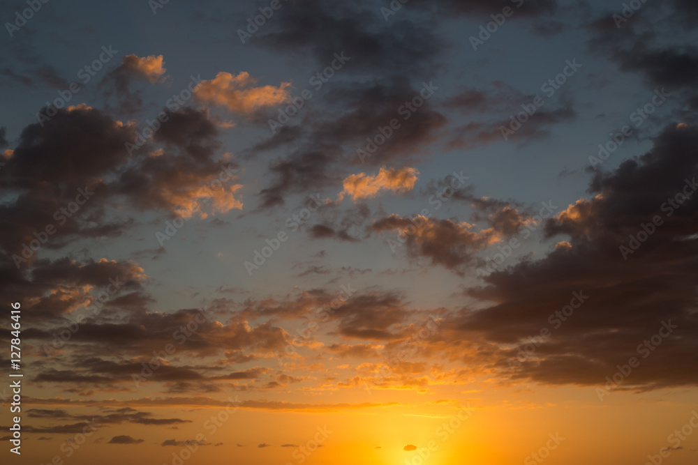 Fototapeta premium Dramatic sunset - natural background.