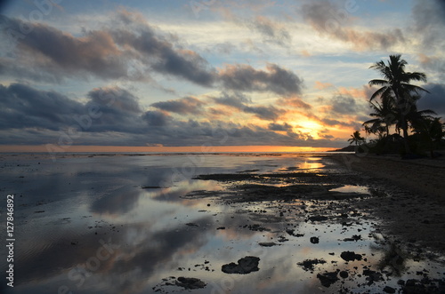 Fiji Sunset over a Tidal Flat, Vanua Levu