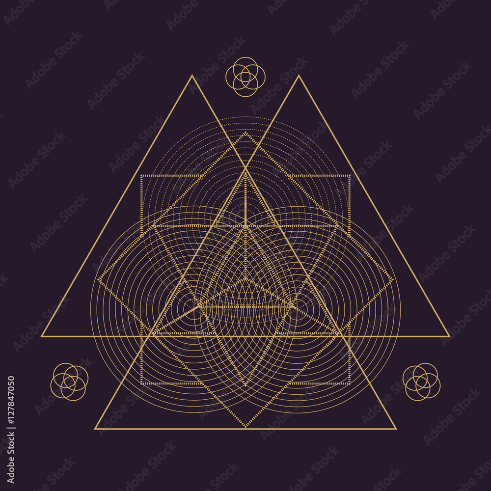 vector mandala sacred geometry illustration. Stock Vector | Adobe Stock