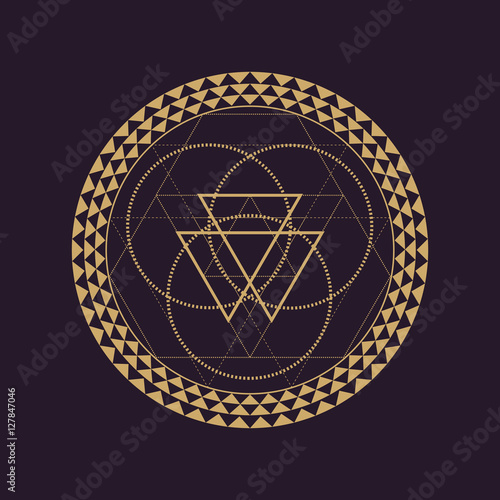 vector mandala sacred geometry illustration.
