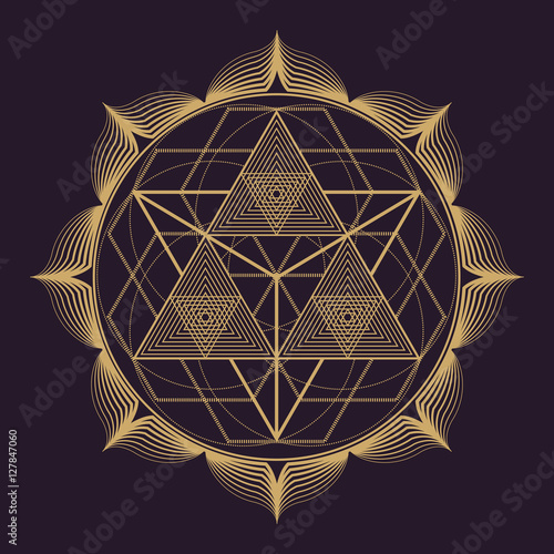 vector mandala sacred geometry illustration.