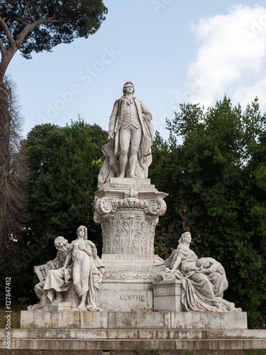 Goethe statue at Villa Borghese in Rome  Italy