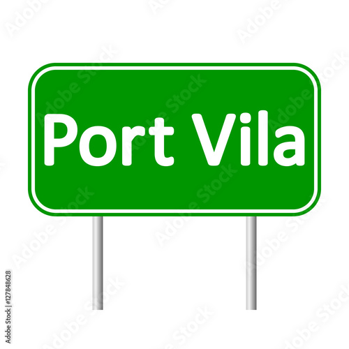 Port Vila road sign.