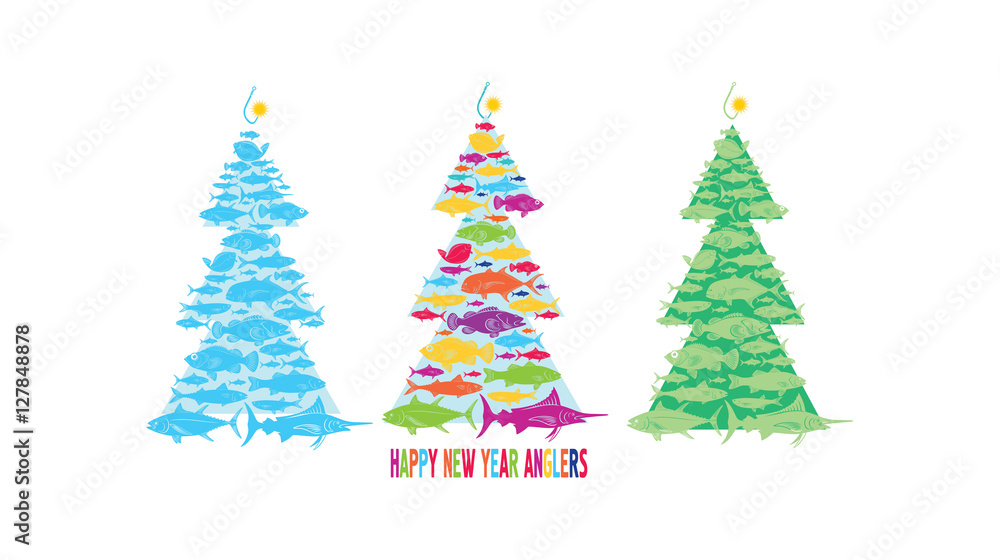 Fototapeta premium tree with marine fish