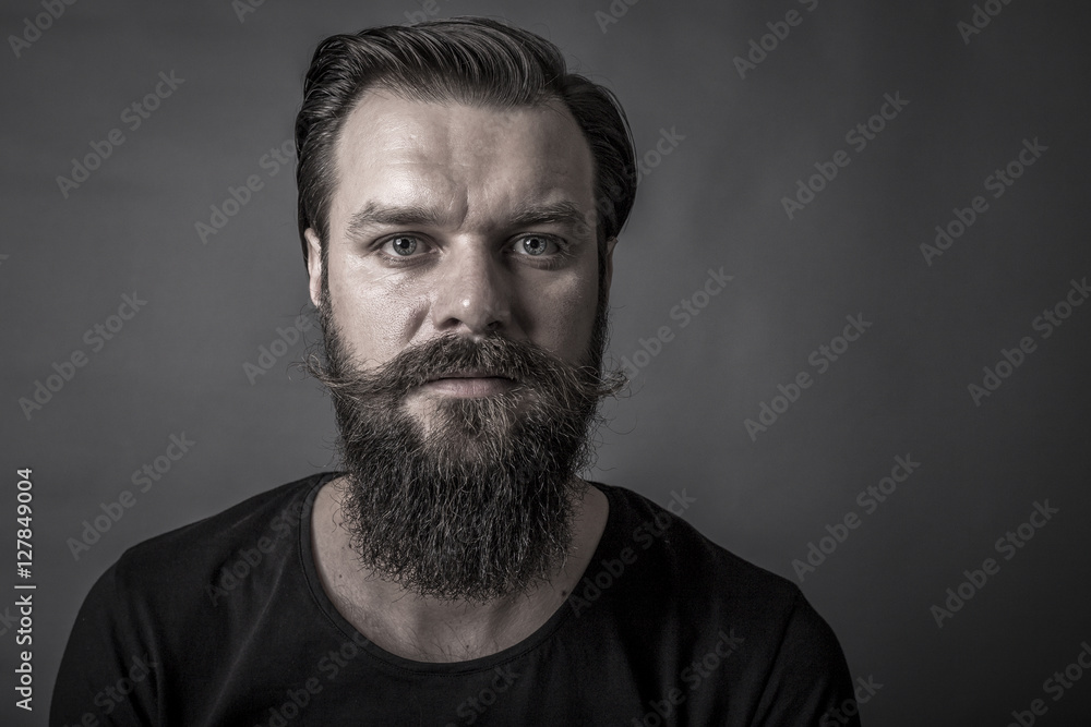 handsome stylish man with beard and mustache handsome stylish man with beard and mustache