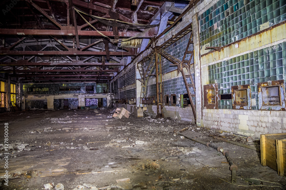 Abandoned ruins of Voronezh factory of radio components