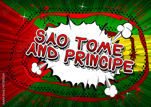 Sao Tome and Principe - Comic book style text.