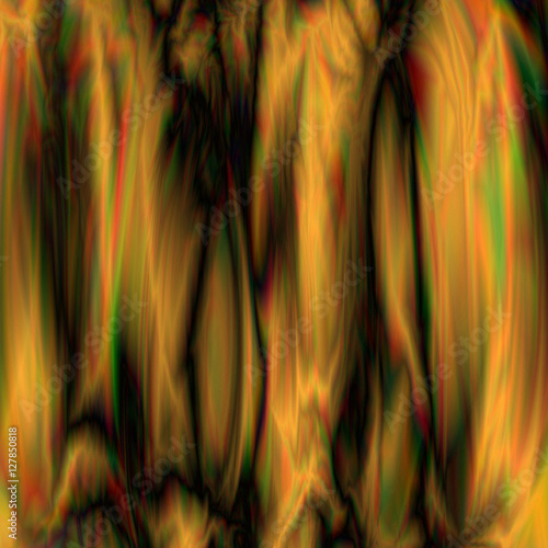 Unique abstract mesh background. The design of the refraction and interference of light. An overflow of colors. Glitch effect. Square Cards. Black and orange color. Vector illustration.